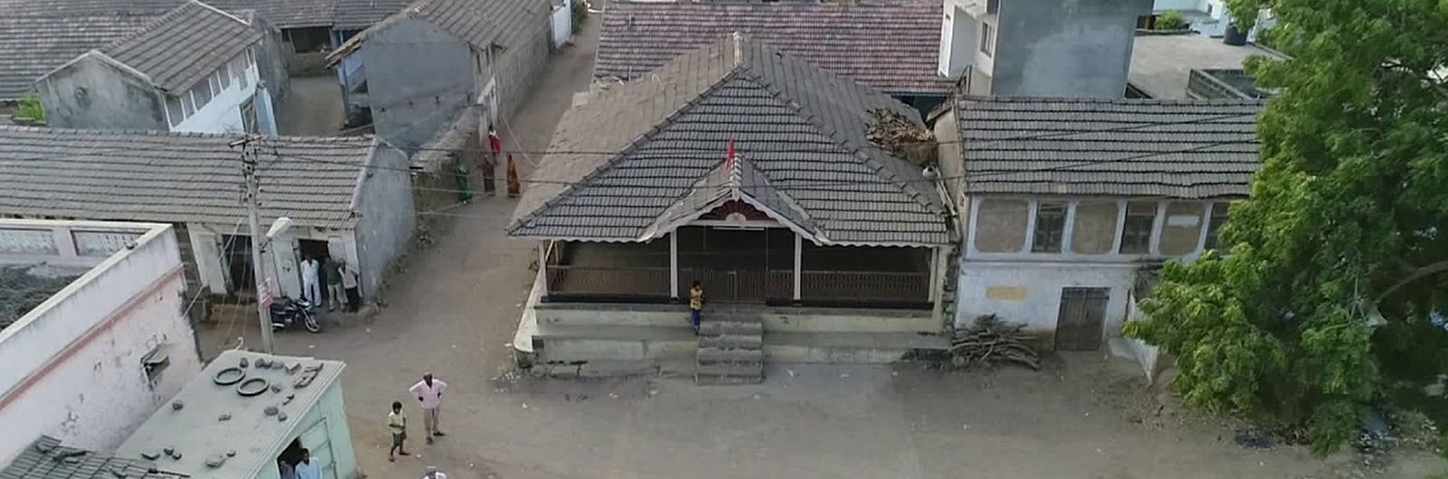 View of Barvala village and temple
